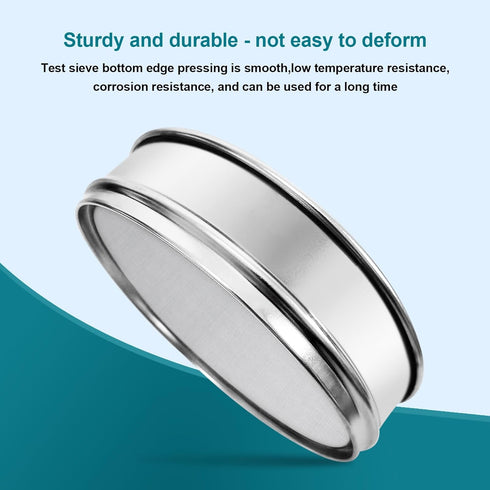 304 Stainless Steel Mesh Lab Sieve, 200 Mesh (0.075mm) Aperture Test Sieve, 7.9Inch(20cm) Diameter Analysis Sample Test Sieves for Industrial Labo...