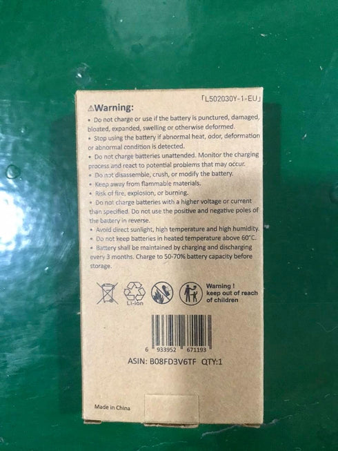 EEMB Lithium Polymer Battery 3.7V 250mAh 502030 Lipo Rechargeable Battery Pack with Wire JST 2.0mm Connector for VXI Blue Parrott- Confirm Device ...