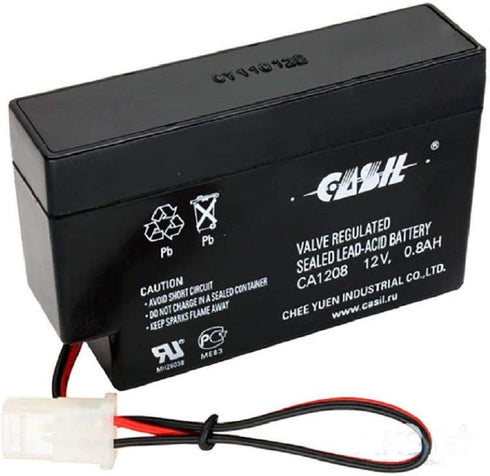 Casil 12V 0.8Ah AGM Sealed Lead Acid Deep Cycle Rechargeable Battery for CP1208 DJW12-0.8 LP12-0.8 NP0.8-12 PS-1208 SLA1000 UB1208 TP12-0.8 SP12-0...