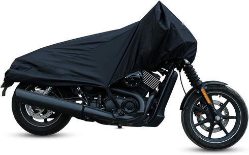 X AUTOHAUX Motorcycle Cover Street Bike Scooter Lightweight Half Cover Outdoor Waterproof Rain Dust Protector Black Size M for Kawasaki for Harley...