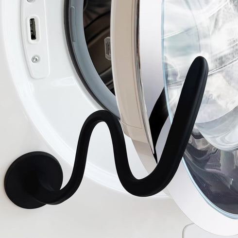 Front Load Washer Door Prop and Holder – Magnetic Door Stopper with Strong Magnet and Flexible Hose – Keep Washer Door Open for Ventilation – Easy...