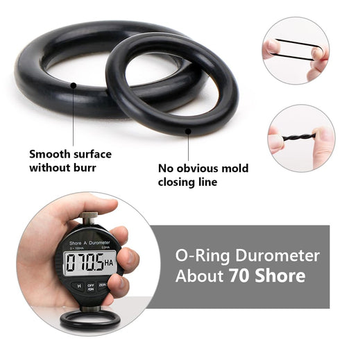 O Ring Kit, 48 Pcs Rubber O-Ring Assortment Kit, Plusmart 6 Sizes 55/64" ~ 1-1/16" Washer Gasket Set for Pressure Washer, Plumbing Sealing Repair,...