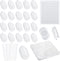 Adhesive Plastic Sticky Clips White Clips Reusable Removable Sticky Clips Small Poster Clips Wall Clips Hanging Bulletin Board Clips for Teachers ...