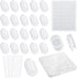 Adhesive Plastic Sticky Clips White Clips Reusable Removable Sticky Clips Small Poster Clips Wall Clips Hanging Bulletin Board Clips for Teachers ...