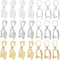 1 Box 30Pcs Jewelry Pinch Bails Snap Bail Hook Pinch Clip Hollow Leaf Curved Clasp Brass Bead Pendant Connector Clips for Jewelry Making Clasps Su...