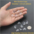 22 Pieces 0.8 inch Mini Clear Suction Cups for Glass, Without Hooks Without Holes, Plastic Sucker Pads for Festival Decoration Home Organization W...