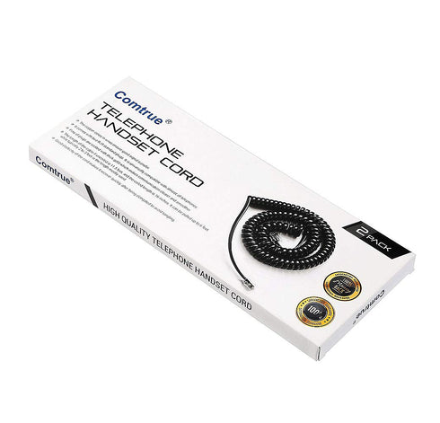 Black 2 Pack Universally Compatible Phone Cord...