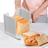 Bread Cutter, Adjustable Foldable Plastic Slicer Bagel Toast Cutting Guide Homemade Sandwich Kitchen Slicing Loaf Manual Tools Crumb Tray Cakes De...
