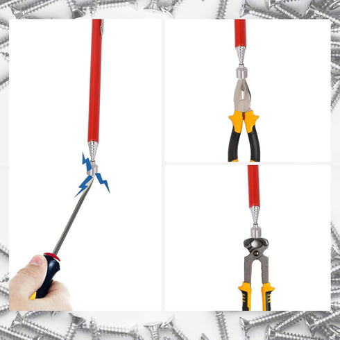 2Pcs Magnetic Telescoping Pick Up Tool for Small Metal Tools with Pocket Clip 3 Lb Extendable Magnetic Grabber Reacher Tools,for Men, DIY Handyman...