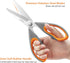 Kitchen Scissors Set, Knife-Grade Stainless Steel, TPR Comfortable Handle All Purpose Scissors, Include One Poultry Shears and Four Different Size...