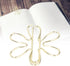 100Pcs Cute Gold Mini Paper Clips,Flower and Arrowhead Shapes Paper Clips Electroplated Gold Paper Clips for Wedding Marriage Office School Home(#...