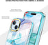 Case for iPhone 15 Case Built with Screen Protector, Lightweight and Stylish Full Body Shockproof Protective Rugged TPU Marble Case for Women/Girl...