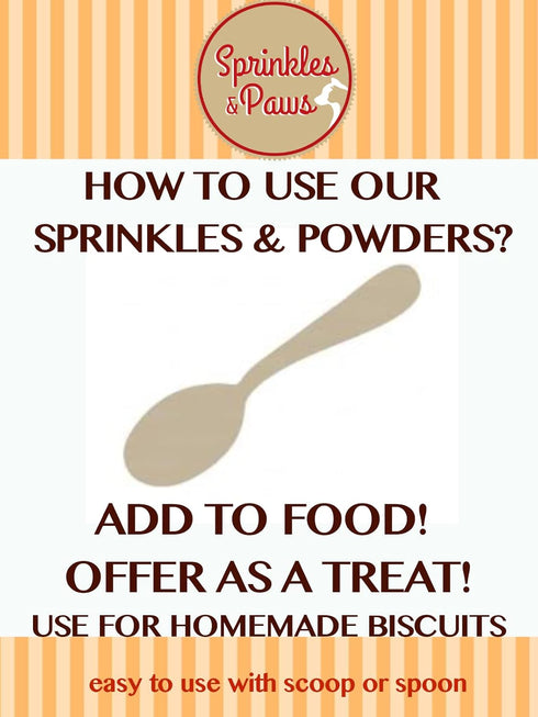 Sprinkles & Paws Liver & Blueberry Sprinkles with Apple Dog Food Topper | Made with Organic Fruit (Powder) | Add to Food or Homemade Biscuits, Low...