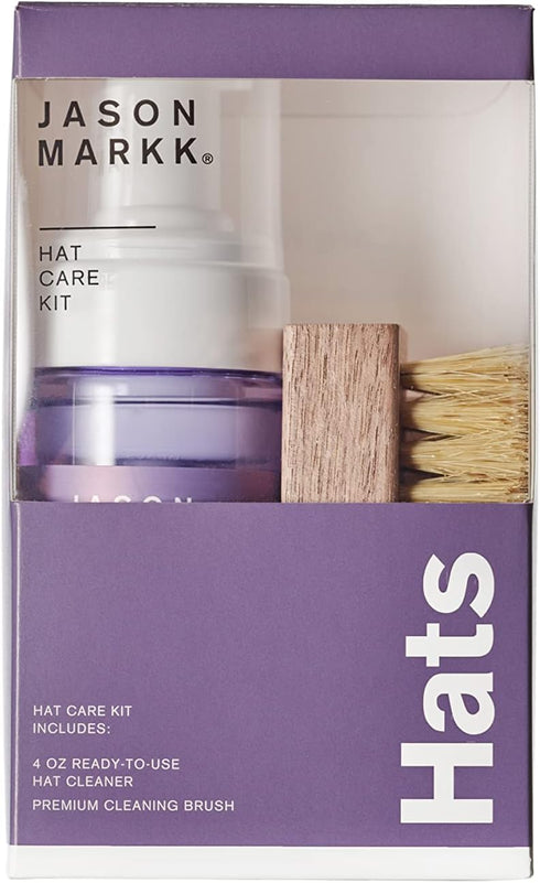 Jason Markk Hat Care Kit, 4 oz Ready-To-Use Hat Cleaner, Premium Cleaning Brush, Effectively Cleans Hats, Safe on All Materials, Specifically Form...