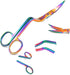 OdontoMed2011 Multi Titanium Rainbow Universal Curved Bent Handle Scissor 6" Embroidery Tailor ODM...