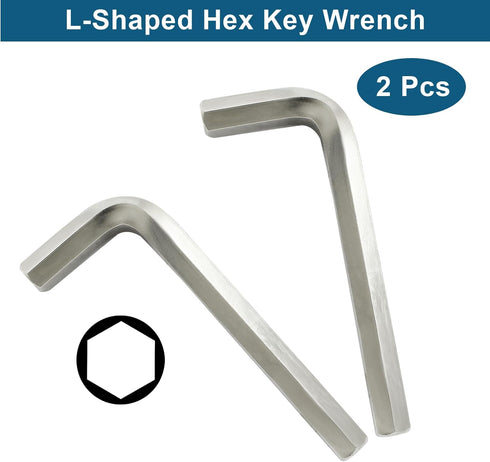 2 Pcs 12mm Hex Key Wrench, Small Allen key Wrench, L Shaped Hexagon Wrench, Hex Key Spanner Wrench Set Hexagon Head Replacement Repairing Tool for...