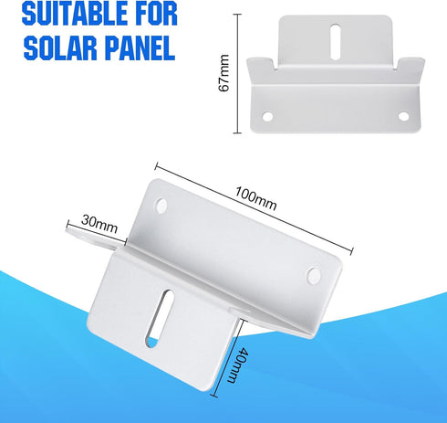 ECO-WORTHY 2 Pack Solar Panel Roof Mounting Aluminum Z Bracket Sets with Nuts and Bolts for RV, Boat, Roof and Other Off Gird Roof Installation(Z ...