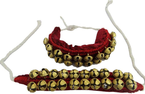 NEW Red Classical Dancing Indian Ethnic Ghungroo Anklet Women Jewellery 2 MRS,6.19...