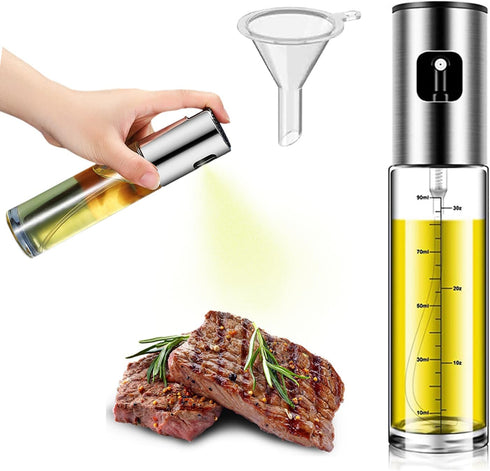 Oil Sprayer Bottle for Cooking,100ml Olive Oil Spritzer Mister Refillable with Scale for Air Fryer, Salad,BBQ, Barbecue,Roasting, Baking, Frying, ...