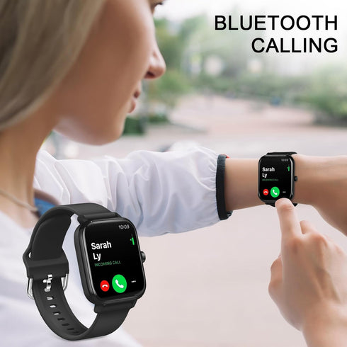Smart Watch for Men Women?Smartwatch with Bluetooth Call(Answer/Make Call)? 1.85" Touch Screen Fitness Watch Tracker with IP68 Waterproof, 100+Spo...