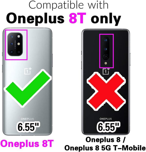 Asuwish Phone Case for OnePlus 8T OnePlus8T Plus 9R 5G with Tempered Glass Screen Protector Cover and Slim Stand Cell One Plus8T5G On + 1 Plus 8Tp...