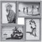Malden International Designs Puzzle Wall Collages Berkshire Graywash Dimensional Wall Collage Picture Frame, 4 Option, 4-4x6, Gray...