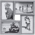 Malden International Designs Puzzle Wall Collages Berkshire Graywash Dimensional Wall Collage Picture Frame, 4 Option, 4-4x6, Gray...
