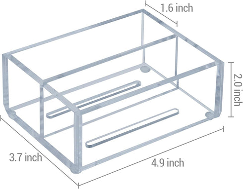 MyGift Modern Premium Clear Acrylic Sponge Holder for Kitchen Sink, Counter Dual Sponge Storage Rack, Countertop Caddy with 2 Compartments for Dis...