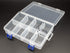 Plastic Compartment Storage Box With Adjustable Divider Removable Grid Compartment for Jewelry Small Accessories Hardware Fitting (8 Grids-Large x...