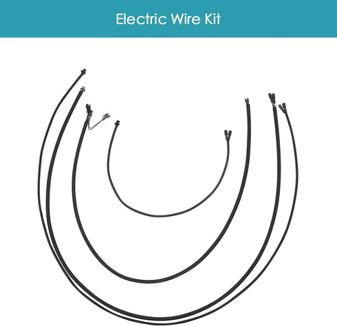 Electric Wire Kit Replacement Parts for Masterbuilt Gravity Series 560/1050 XL Digital Charcoal Grill Smoker, 1*Fan Wire + 1*Lid Wire + 1*Hopper L...