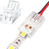 40 Pieces RGB LED Light Strip Connectors Unwired Gapless Solderless Adapter Terminal Extension Waterproof LED Light Adapter Transparent Led Strips...