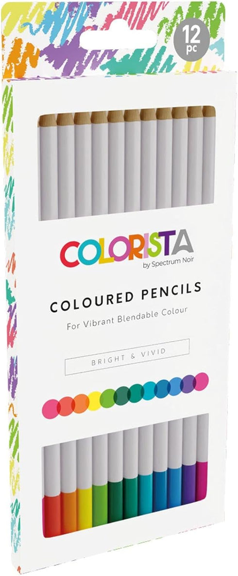 Spectrum Noir Colorista Coloured Pencils - Pack of 12 - Bright & Vivid...