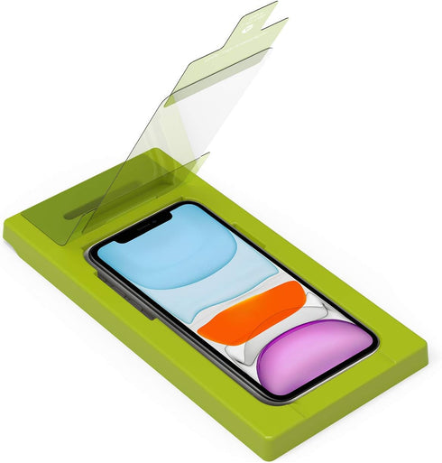 PureGear HD Clear Tempered Glass Screen Protector Compatible with Apple iPhone 11, w/Self Alignment Installation Tray, Touch Sensitive, Case Frien...