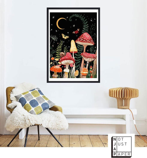 LVIITIS Paint by Number Kits for Adults Beginner and Kids, Mushroom Acrylic Oil Painting on Canvas,Drawing Paintwork with Paintbrushes,Arts Craft ...