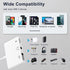 USB C to USB Adapter, 3 in 1 USB C to USB A OTG Adapter with 3.5mm Headphone Audio Jack and Fast Charging Port, USB-C Splitter Compatible with Mos...