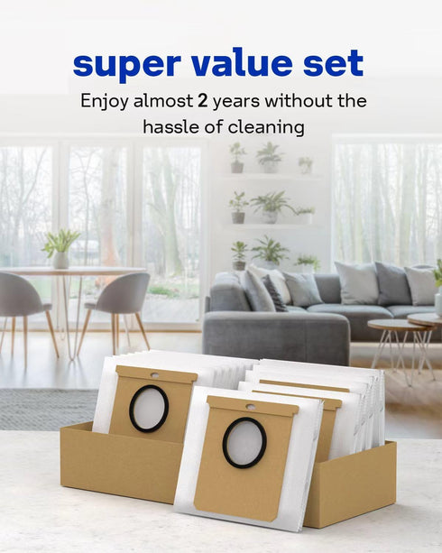 Dust bags for eufy L50 SES, L60 SES Self-Empty Station, 6 Pack...