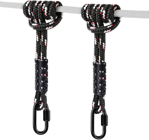 BeneLabel Poseidon Series Sewn Prusik Loops Ropes, Safety, 19", Diameter 2/5", 2 Pack, Black...