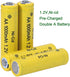 12 Counts 1.2V NI-CD AA 1000mAh Outdoor Solar Rechargeable Batteries Long Lasting for Landscape Lawn Lamps,Pathway Lights...