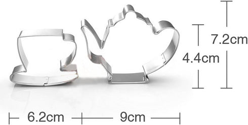 Tea Pot And Tea Cup Biscuit Cookie Cutter - Stainless Steel...