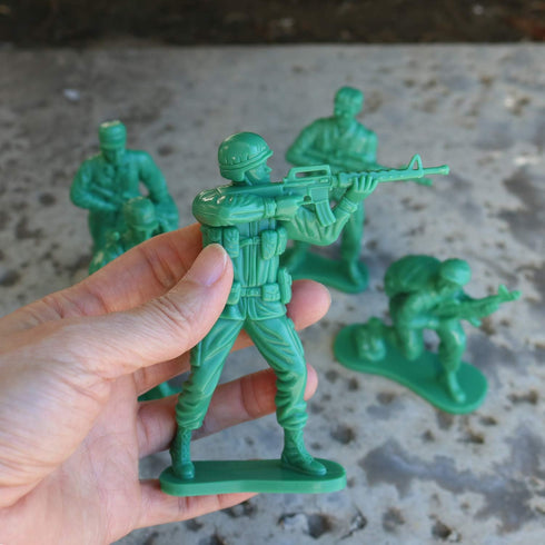 GiftExpress 12pc 5" Large Green Army Men, US Military Soldiers, Action Figure Set...