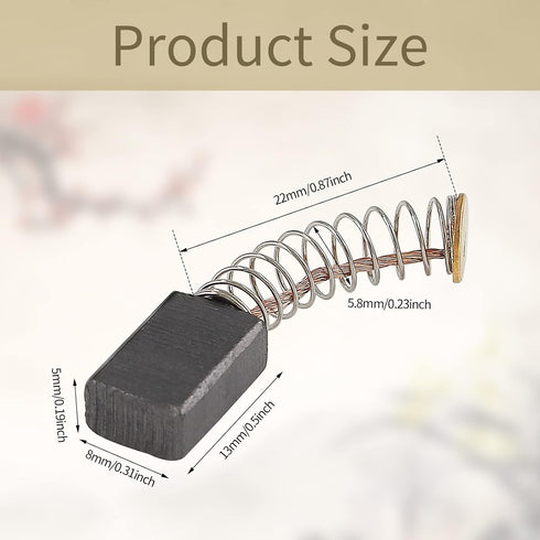 20Pcs 12 x 8 x 5mm Carbon Brushes with Spring Wires Motor Electric Carbon Brushes Replacement Power Tools for Electric Motors...