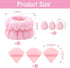 9PCS Spa Headband and Wristband Clean Set, Includes Makeup Sponges and Face Triangle Powder Puff Skincare Beauty Blender for Washing Face,Women Gi...
