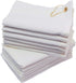 6 Pack Terry Velour Golf Towels, 11x18 Fingertip Towels, Sport Towels, Corner Grommet & Hook (White, 6)...