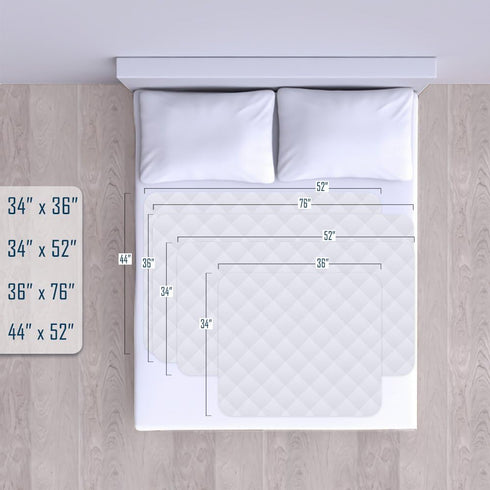 Ultimate Reusable Waterproof Bed Pads 34x36 - Washable, Maximum Absorption, Hypoallergenic, Non-Slip Incontinence Chucks for Adults, Kids, Elderly...