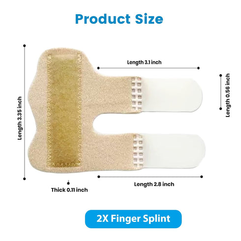 2PCS Finger Splints, Finger Brace for Trigger Finger - Broken Finger - Arthritis - Straightening - Pain Relief, Finger Protectors Support for Inde...