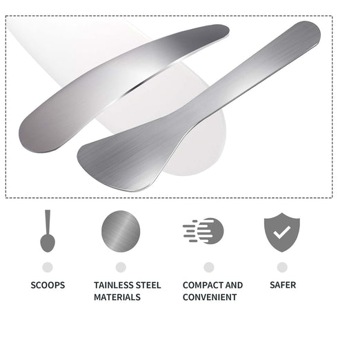 2Pcs Mini Metal Cosmetic Spatulas, Makeup Spatulas, Skincare Spatula, Cream Spatula, Beauty Accessories for Mixing and Sampling Plant Masks, Skin ...