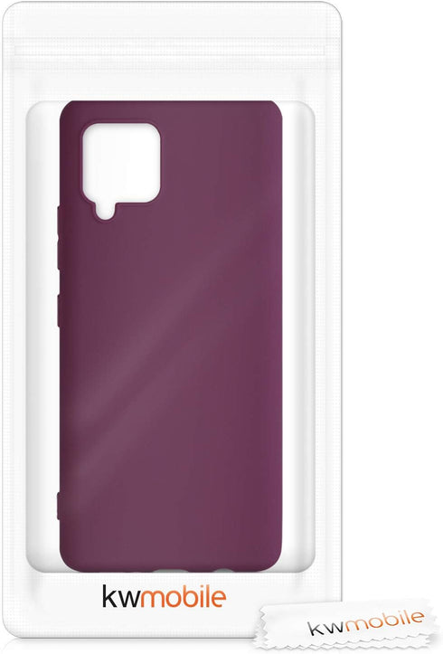 kwmobile Case Compatible with Samsung Galaxy A42 5G Case - Soft Slim Protective TPU Silicone Cover - Bordeaux Violet...