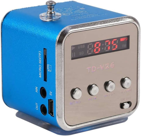 Eboxer Portable Mini Speaker Music Player FM Radio Stereo Speaker Support TF Card and U Disk, Brief Design, Perfect Mini Speaker for Room Bike Car...