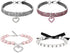 Rhinestones Dog Collar and Pearl Dog Necklace Set, Adjustable Neck Strap Bling Full Diamond Crystal Cute Pearl Dog Collar for Small Girls Cats Pup...