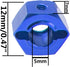 Metal 12mm Wheel Hex Hub Drive Adapters with Pins Screws Compatible with 1/10 Arrma Senton Granite Typhon Vorteks 3S Big Rock RC Car (Blue)...